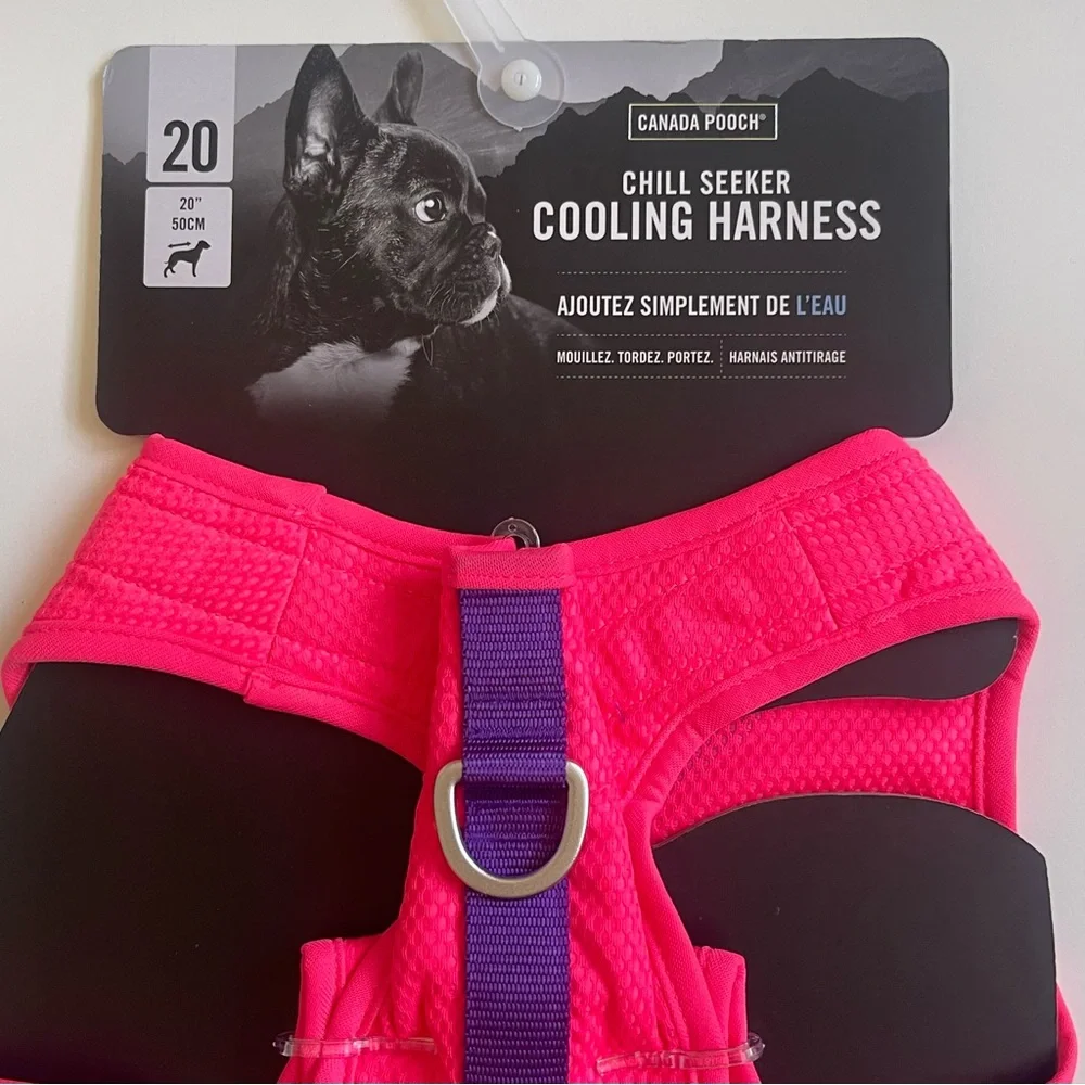 Canada Pooch Chill Seeker Cooling Harness - Pink/Purple - Size 20